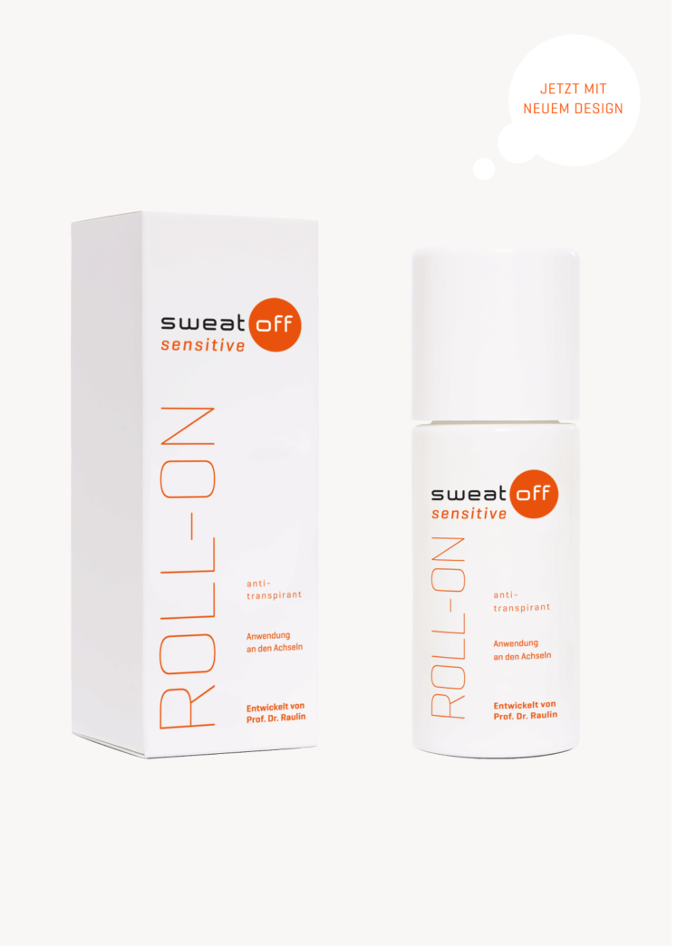 Antitranspirant Sensitive Roll-On Verpackung neben Produkt