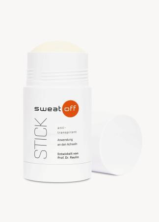 Antitranspirant Stick stehend vor weißem Hintergrund