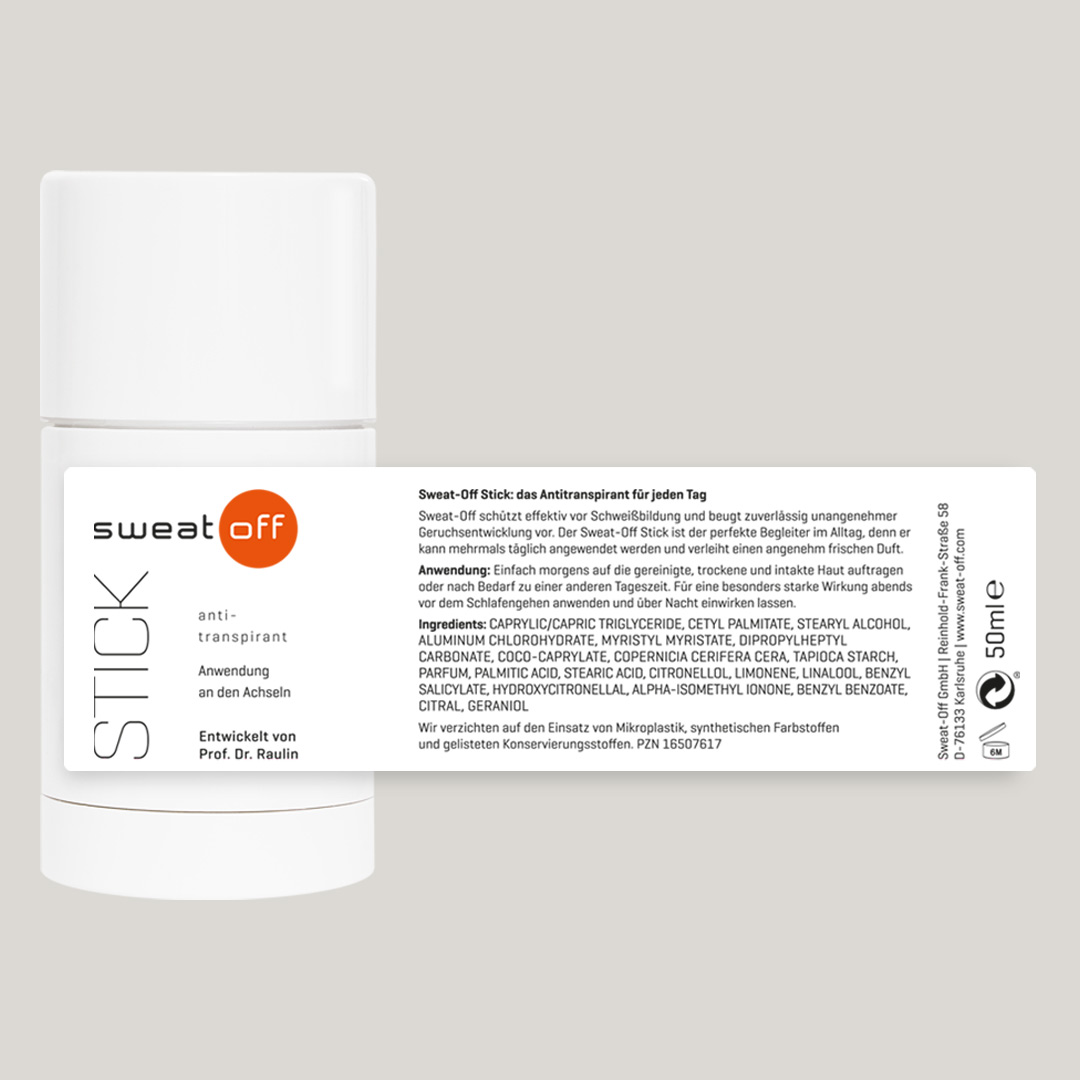 Antitranspirant Stick Etikett
