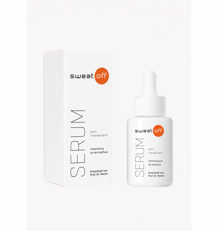 Antitranspirant Serum Verpackung und Produkt