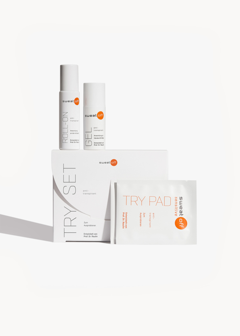 Try Set Schachtel mit zwei Pads, einem mini Roll-On und einem mini Gel